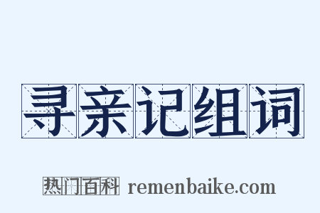 寻亲记组词是什么意思的图片